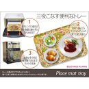 【グリーン×ピンク2枚組】SRトレー&nbsp;M&nbsp;33cm&nbsp;ミルキーチェック&nbsp;タツクラフト&nbsp;【Tk185】