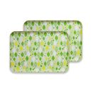 友禅染和紙トレー&nbsp;M&nbsp;33cm&nbsp;2枚セット&nbsp;サマー&nbsp;リーフ&nbsp;グリーン&nbsp;タツクラフト&nbsp;【Tk270】