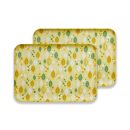 友禅染和紙トレー&nbsp;M&nbsp;33cm&nbsp;2枚セット&nbsp;オータムリーフ&nbsp;イエロー&nbsp;タツクラフト&nbsp;【Tk274】