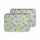 友禅染和紙トレー&nbsp;M&nbsp;33cm&nbsp;２枚セット&nbsp;ウインターリーフ&nbsp;グレー&nbsp;タツクラフト&nbsp;【Tk287】