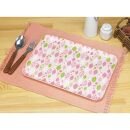 友禅染和紙&nbsp;トレー&nbsp;M&nbsp;33cm&nbsp;2枚セット&nbsp;スプリング&nbsp;リーフ&nbsp;ピンク&nbsp;タツクラフト&nbsp;【Tk294】