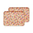 タツクラフト&nbsp;友禅和紙トレー&nbsp;M&nbsp;33cm&nbsp;2枚セット&nbsp;梅桜&nbsp;格子&nbsp;【Tk305】