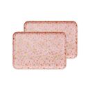 タツクラフト&nbsp;友禅和紙トレー&nbsp;M&nbsp;33cm&nbsp;2枚セット&nbsp;小花&nbsp;吹雪&nbsp;【Tk306】