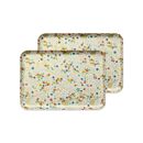 タツクラフト&nbsp;友禅和紙トレー&nbsp;M&nbsp;33cm&nbsp;2枚セット&nbsp;桜扇&nbsp;金流水&nbsp;【Tk312】