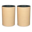 タツクラフト&nbsp;杢目塗り&nbsp;ダストボックス&nbsp;M&nbsp;ひのき杢&nbsp;6.8L&nbsp;2個組&nbsp;【Tk331】