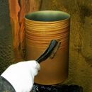 タツクラフト&nbsp;杢目塗り&nbsp;ダストボックス&nbsp;M&nbsp;ひのき杢&nbsp;6.8L&nbsp;2個組&nbsp;【Tk331】