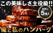 食卓応援 企画 俺と私の「 ハンバーグ 」お試し5個入り 140g×5個