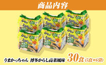 うまかっちゃん＜博多　からし高菜風味＞　30食（5食入×6袋）福岡市／豚骨ラーメン