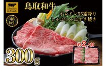 鳥取和牛霜降りしゃぶしゃぶすき焼き 300g  1508