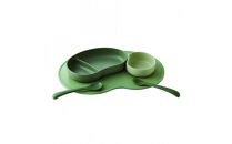 SUCSUCギフトセット4pcs&nbsp;GR（仕切りプレート、ミニボウル、トレイ、カトラリーセット（スプーン＆フォーク））