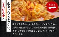 【定期便３カ月】国産豚もつ使用！とろけるほど柔らかい究極のもつ煮 辛口 500g×2袋