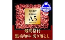 A5ランク黒毛和牛切り落とし400g【配送不可：離島】