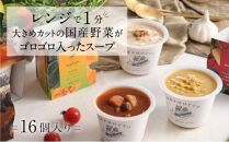 レンジで1分 野菜をMOTTO スープ 16個 セット レトルト インスタント 国産 ダイエット ベジMOTTOスープ  具だくさん 時短 手軽