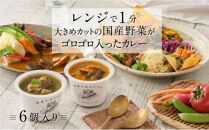 レンジで1分 野菜をMOTTO スープ カレー 3種 6個セット レトルト インスタント 国産 ダイエット ベジMOTTOスープ  具だくさん 時短 手軽