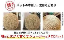 【静岡・三保松原の甘い誘惑マスクメロン】訳ありでも甘い！マスクメロン&nbsp;1玉（約1.5kg～2kgサイズ）■