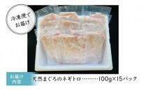 マグロ 天然まぐろのネギトロ 1.5kg 100g×15パック まぐろ 鮪 魚 ネギトロ ねぎトロ ねぎとろ ごはんのお供 丼 ねぎとろ丼 小分け パック 天然 冷凍 10000 海の幸　