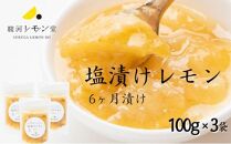 塩漬けレモン 100g×3パック 駿河レモン堂 れもん 調味料 薬味 塩レモン