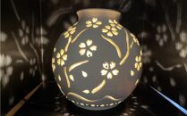 【限定一点物】ランプシェイド（桜）＜陶工房　游山＞