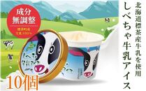 北海道 標茶産の牛乳を使用 しべちゃ 牛乳 アイス 10個