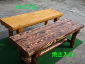 「自分で組み立てる」ログベンチ　焼入れタイプ【&nbsp;天然木&nbsp;DIY&nbsp;ガーデン&nbsp;お庭&nbsp;アウトドア&nbsp;木製&nbsp;ベンチ&nbsp;標茶町&nbsp;北海道&nbsp;】