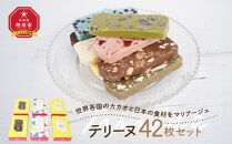 世界各国のカカオと日本の食材をマリアージュ　テリーヌ42枚セット_04254 【 チョコ チョコレート 菓子 お菓子 おかし スイーツ デザート 洋菓子 詰め合わせ 詰合せ セット お楽しみ 旭川 北海道 送料無料 おすすめ 人気 食品 】