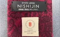 【美濃利】Makuakeで大好評！西陣織と京友禅が織りなす京都のネクタイ《ボルドー》