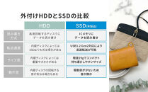PUレザーポーチ付き&nbsp;ポータブルSSD　2TB