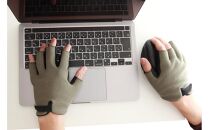 PCワーク向けグローブ Wearable Workspace Glove (サイズM×カーキ)