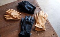 LAMP GLOVES -UTILITY GLOVE SHORTY-(カラー：ブラック／サイズ：S)【革手袋 レザー グローブ 鹿革 メンズ レディース Lamp gloves ランプグローブス ショート ドライビンググローブ バイカー ファッション 手袋 香川県 さぬき市】