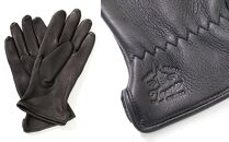 LAMP GROVES -UTILITY GLOVE STANDARD-(カラー：ブラック／サイズ：S)【革手袋 レザー グローブ 鹿革 メンズ レディース Lamp gloves ランプグローブス スタンダード ドライビンググローブ バイカー ファッション 手袋 香川県 さぬき市】