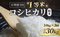 【先行予約】【令和6年産】【一等米】コシヒカリ 精米 10kg 3回定期便（合計30kg） ／ 一等米 福井県産 ブランド米 ご飯 白米 お米 コメ 新鮮 新米 ※2024年10月中旬より順次発送