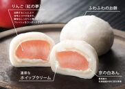 【仁々木】祇園ぽっちり・季節のフルーツ大福（りんごの福）のセット 4個入り（フルーツ大福/祇をんににぎ）［ 京都 祇園 スイーツ お菓子 人気 おすすめ フルーツ 果物 くだもの おいしい 可愛い 抹茶 いちご あまおう ぶどう リンゴ ギフト プレゼント 贈答 お取り寄せ ］ 