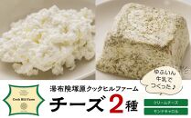 ゆふいん牛乳でつくった 特選 無添加 チーズ 2種類（クリームチーズ・モンテキャトル）セット＜湯布院クックヒルファームからお届け＞