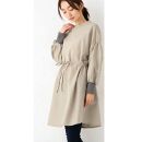 ドロップショルダー割烹着（カラー：ベージュ）エプロン