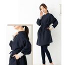 ドロップショルダー割烹着（カラー：ネイビー）エプロン