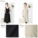 さらさらロングタブリエ&nbsp;エプロン（ブラック）