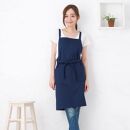 シンプルクロスミドル丈&nbsp;エプロン（カラー：ネイビー）