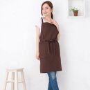 シンプルクロスミドル丈&nbsp;エプロン（カラー：ブラウン）