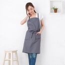 シンプルクロスミドル丈&nbsp;エプロン（カラー：グレー）