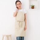 シンプルクロスミドル丈&nbsp;エプロン（カラー：アイボリー）
