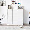 シューズボックス&nbsp;靴箱&nbsp;90&nbsp;ロータイプ&nbsp;ホワイト&nbsp;玄関収納&nbsp;下駄箱&nbsp;開き扉収納&nbsp;収納棚&nbsp;水洗い可能棚板&nbsp;耐水&nbsp;可動棚&nbsp;食器棚&nbsp;多目的収納&nbsp;大川家具&nbsp;おしゃれ