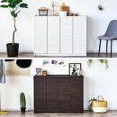 玄関収納&nbsp;多目的収納&nbsp;120&nbsp;ロータイプ&nbsp;ダークブラウン&nbsp;シューズボックス&nbsp;靴箱&nbsp;食器棚&nbsp;シンプル&nbsp;開き扉&nbsp;可動棚&nbsp;収納棚&nbsp;水洗い可能棚板&nbsp;耐水&nbsp;大川&nbsp;家具