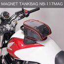 【デグナー】マグネット式タンクバッグ[NB-117MAG]（ブラック）［ 京都 八王子 バイクギア バッグ 鞄 かばん 人気 おすすめ 革 レザー ツーリング ライダー バイカー バイク ブランド メーカー ギア パーツ ］