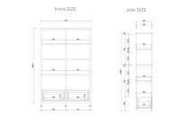 taupe&nbsp;シェルフ2列&nbsp;ハイタイプ&nbsp;(新色カラーK-6115KN)