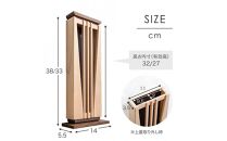 MIYA&nbsp;［高さ33cm］国産ひのき&nbsp;御札立て&nbsp;1体用&nbsp;壁掛け&nbsp;自立&nbsp;木製&nbsp;神棚&nbsp;お守り&nbsp;宮型&nbsp;省スペース&nbsp;ミニ神棚