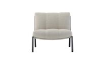 ラウンジチェア&nbsp;ISLE（フレームブラウン）LSE-IV_04365　【アイボリー】