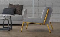 ラウンジチェア&nbsp;ISLE（フレームグリーン）LSE-LGY_04371　【ライトグレー】