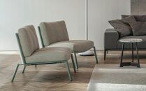 ラウンジチェア&nbsp;ISLE（フレームグリーン）LSE-MYL_04372　【マスタードイエロー】