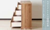 80cm幅4段(奥浅タイプ40cm)&nbsp;&nbsp;押し入れ&nbsp;収納&nbsp;キャスター&nbsp;収納&nbsp;引き出し&nbsp;棚&nbsp;収納棚&nbsp;おしゃれ&nbsp;幅80cm&nbsp;奥行40cm&nbsp;高さ86cm&nbsp;スフレ(ナチュラル)