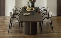 木製ダイニングテーブル TAVOLO NAVEes 幅200cm【arflexーアルフレックスー】_チャコールグレー_04427